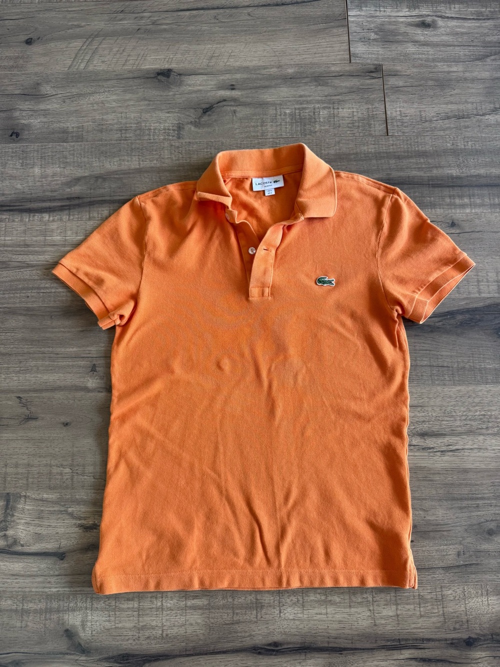 Lacoste Orange Short Sleeve Pique Polo